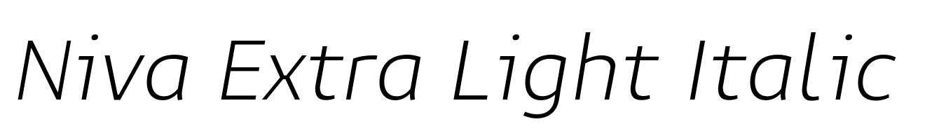 Niva Extra Light Italic